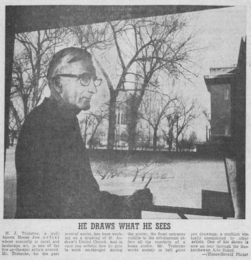 He Draws What He Sees - Moose Jaw Times-Herald 1968