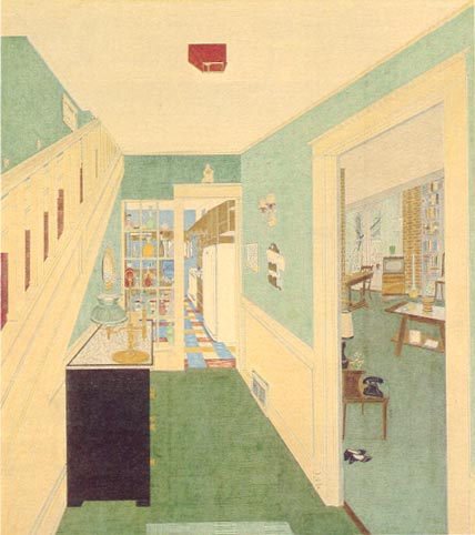 Harold J. Treherne -  Stairs, Hall, Kitchen and Dining Room, 1957