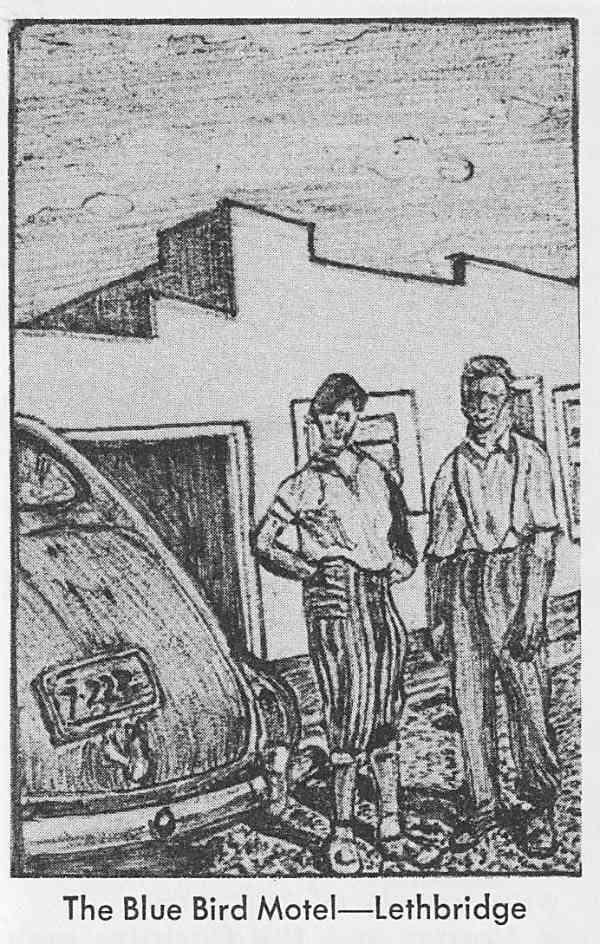 The Blue Bird Motel, Lethbridge from Murder Incorporated - In a Keg - Book by Harold J. Treherne