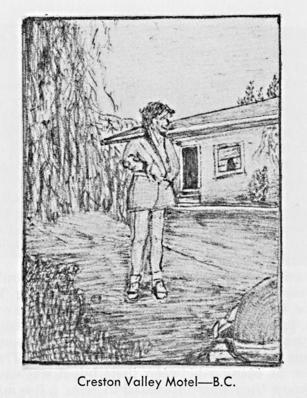 The Creston Valley Motel BC from Murder Incorporated - In a Keg - Book by Harold J. Treherne
