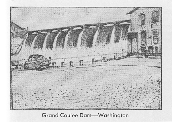 Grand Coulee Dam Washington -  from Murder Incorporated - In a Keg - Book by Harold J. Treherne