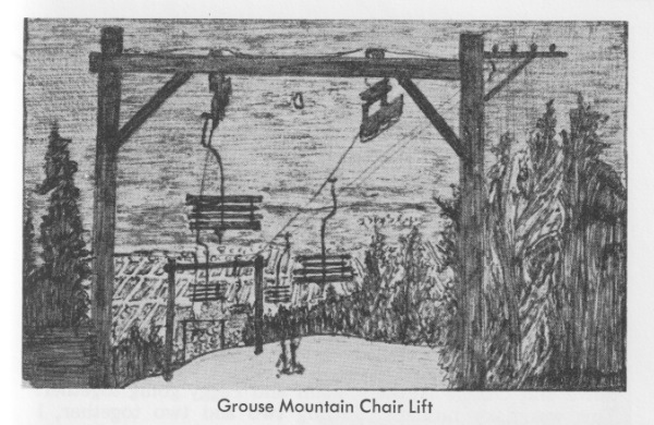 Grouse Mountain Chair Lift from Murder Incorporated - In a Keg - Book by Harold J. Treherne